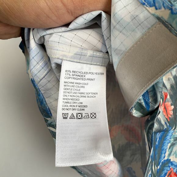 Tommy Bahama Mens Coast Villa Palms IslandZone Button Up Shirt Blue Gray - XS - Picture 4 of 8